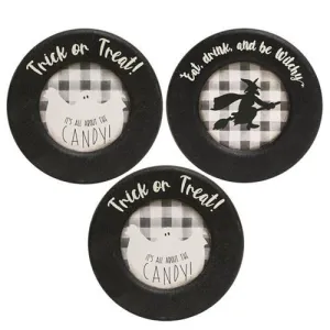 *Buffalo Check Trick or Treat Plate 3 Asstd.