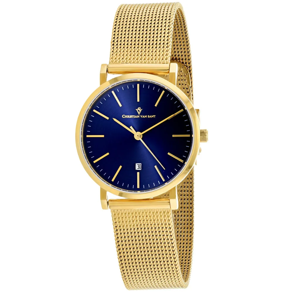Christian Van Sant Women's Blue dial Watch