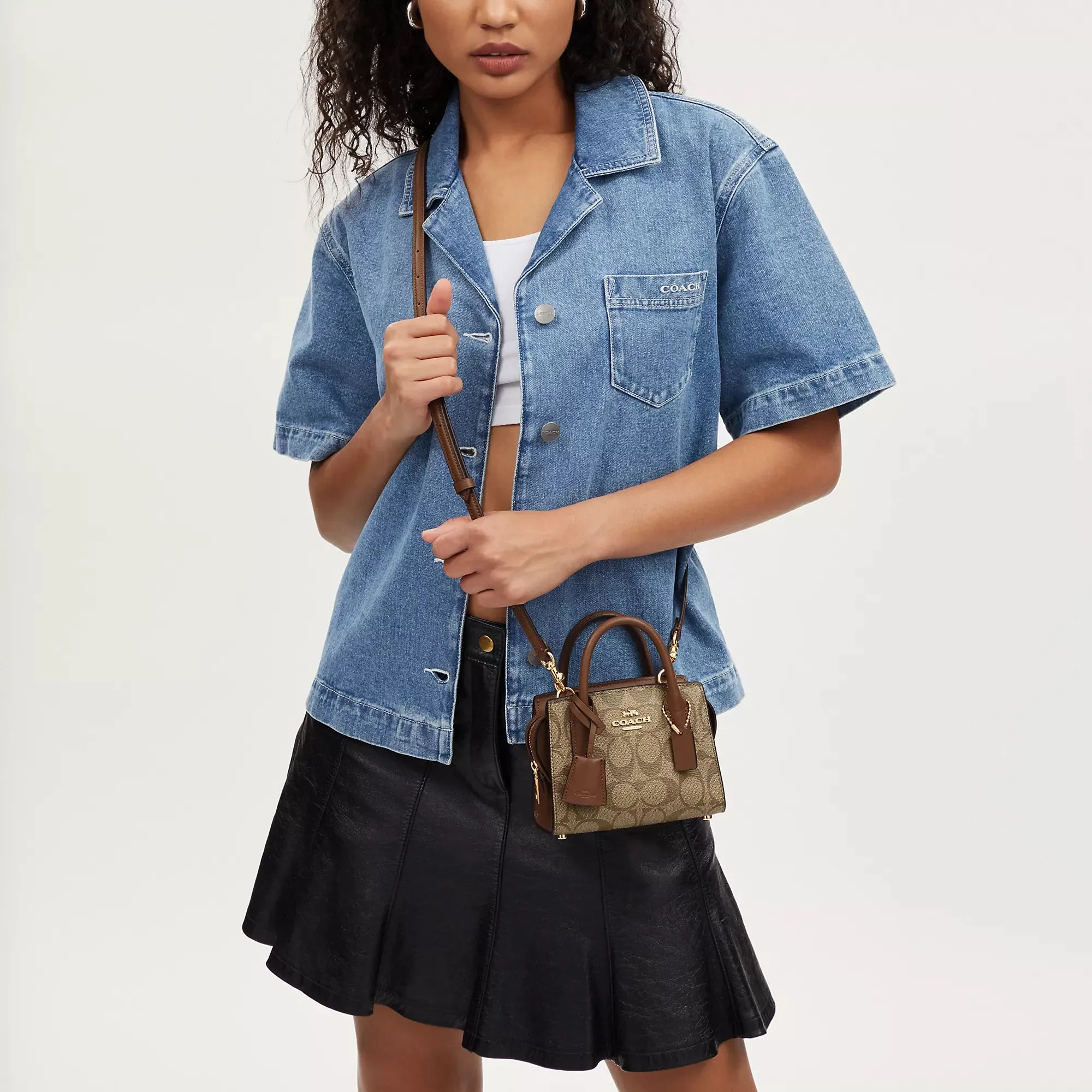 Coach Outlet Andrea Mini Carryall In Signature Canvas