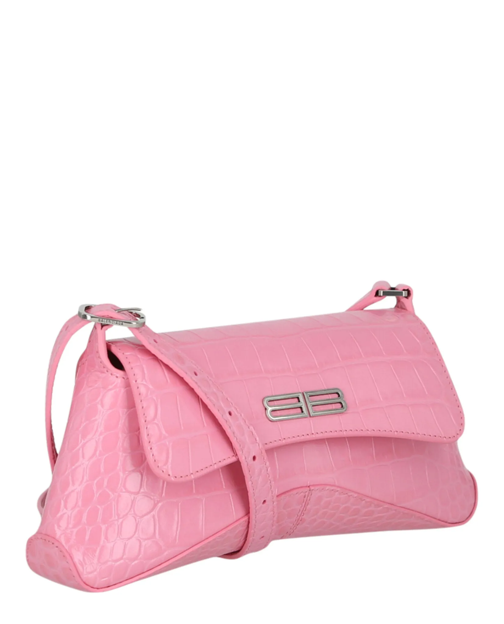 Embossed Croc Shoulder Bag