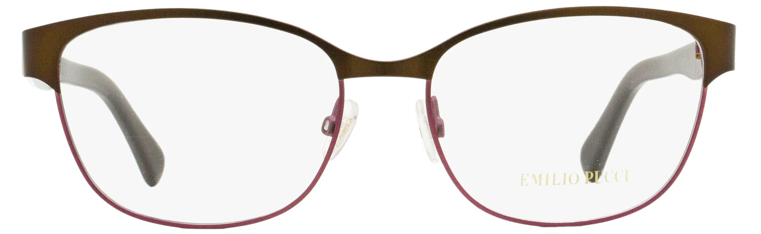 Emilio Pucci Women's Oval Eyeglasses EP5016 050 Brown/Rose 53mm