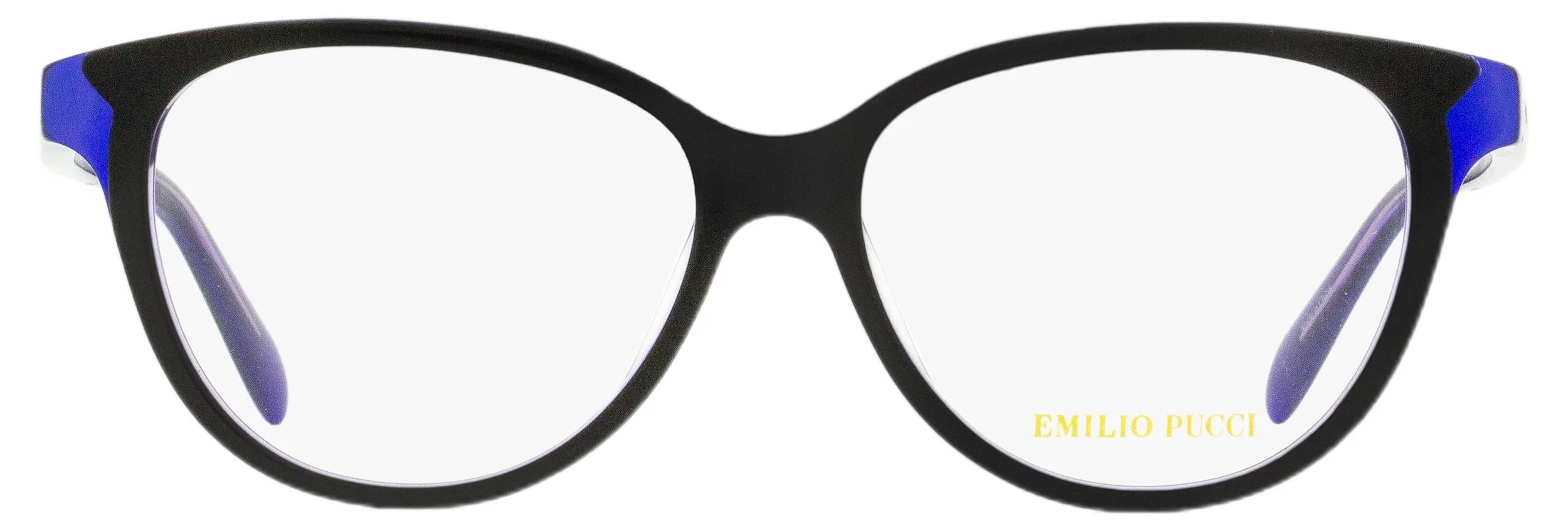 Emilio Pucci Women's Oval Eyeglasses EP5077 005 Black/Violet 53mm