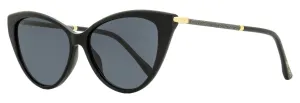 Jimmy Choo Women's Cat Eye Sunglasses Val 807IR Black/Gold 57mm