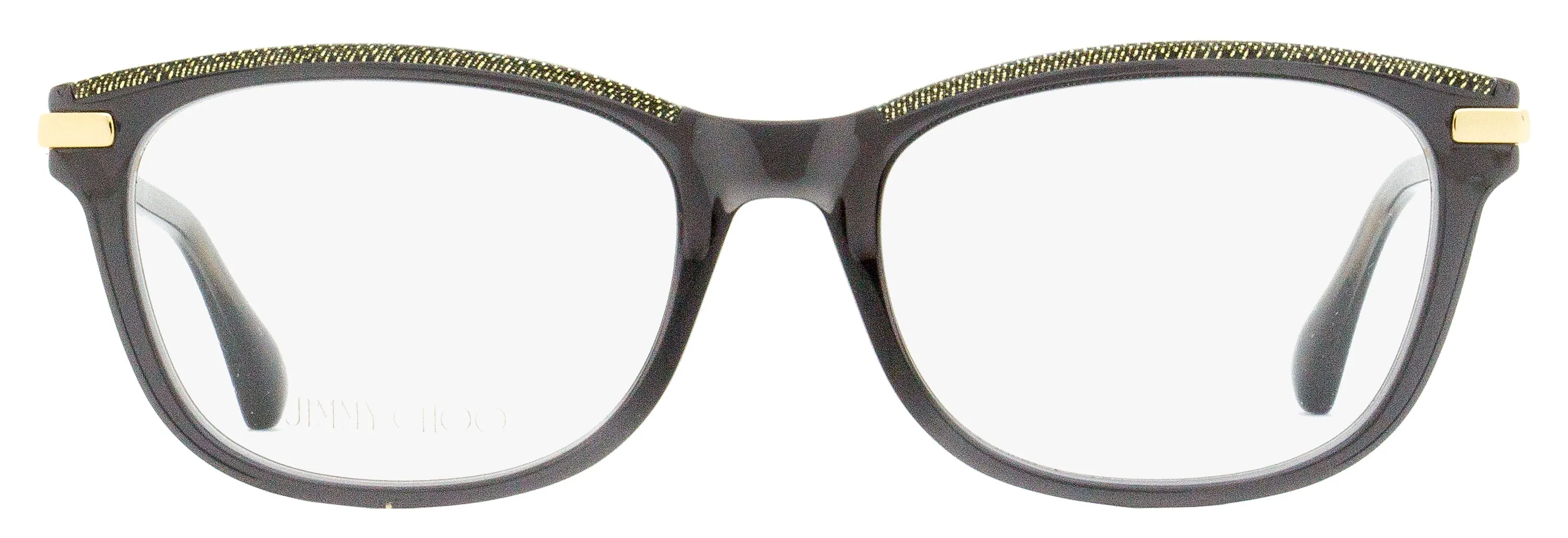 Jimmy Choo Women's Rectangular Eyeglasses JC248 EIB Grey/Gold 53mm