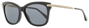Jimmy Choo Women's Rectangular Sunglasses Shade/S 807IR Black/Gold 55mm