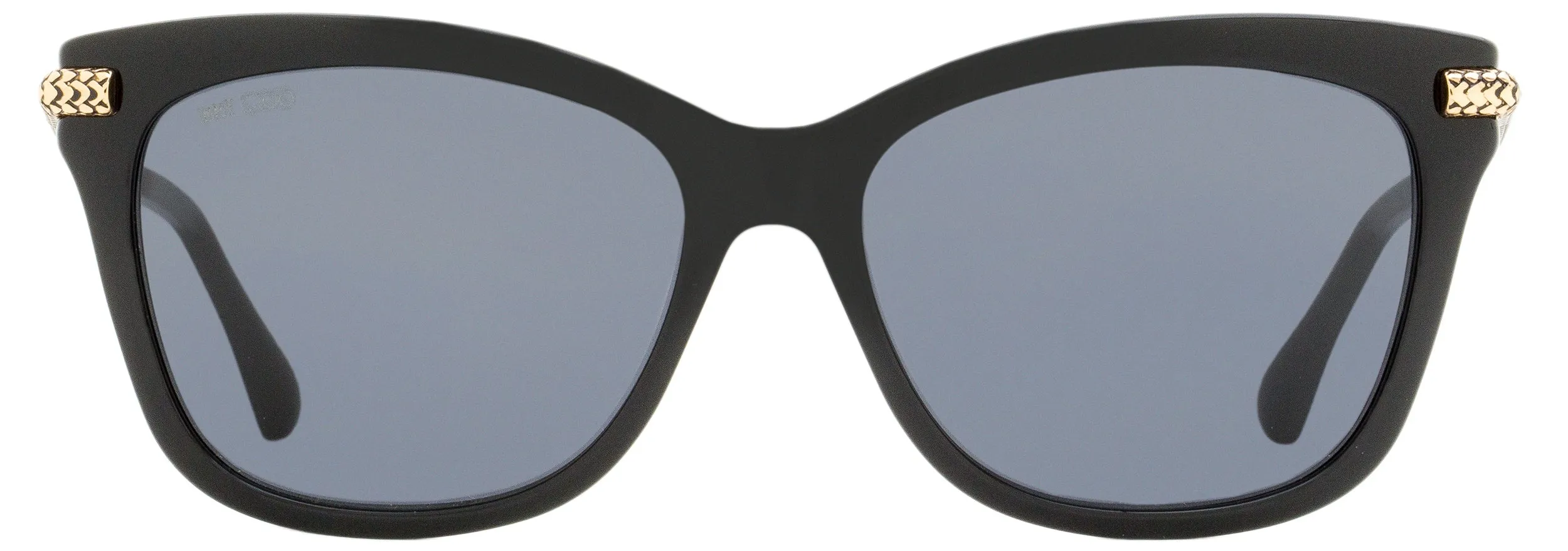 Jimmy Choo Women's Rectangular Sunglasses Shade/S 807IR Black/Gold 55mm