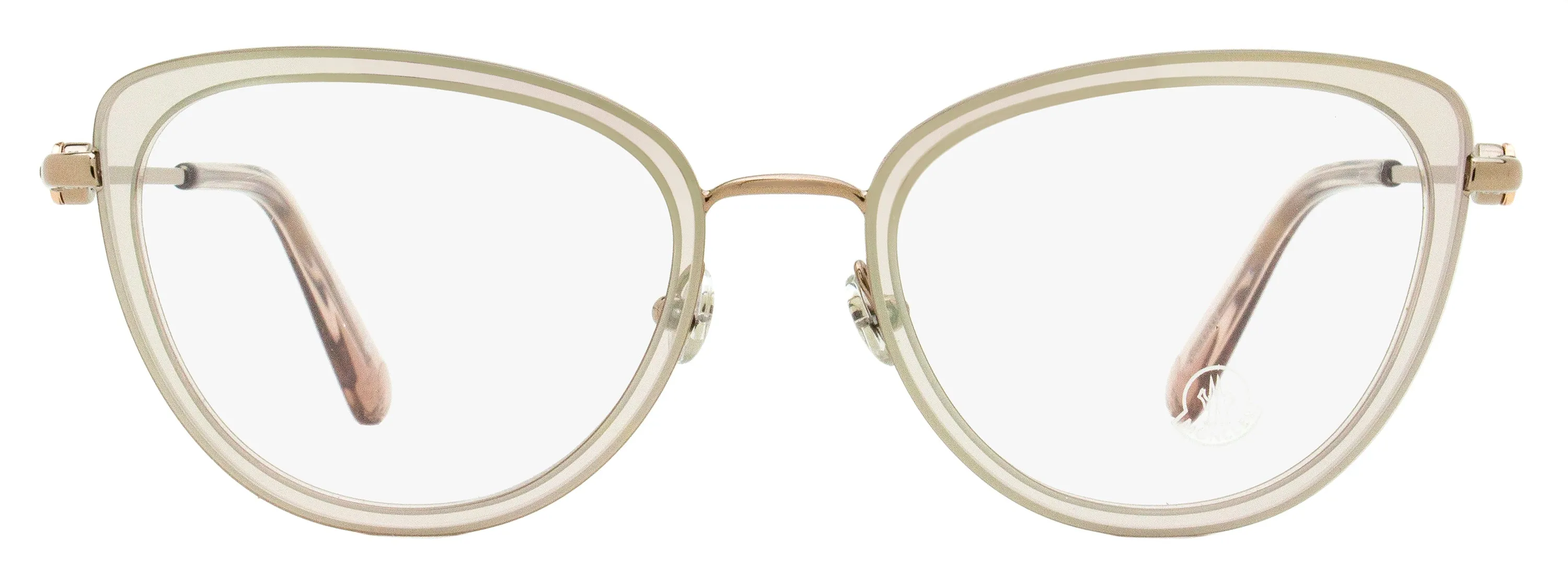 Moncler Women's Cat Eye Eyeglasses ML5148 034 Bronze/Rose 52mm
