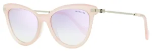 Moncler Women's Cateye Sunglasses ML0080 72X Opal Rose/Ruthenium 54mm
