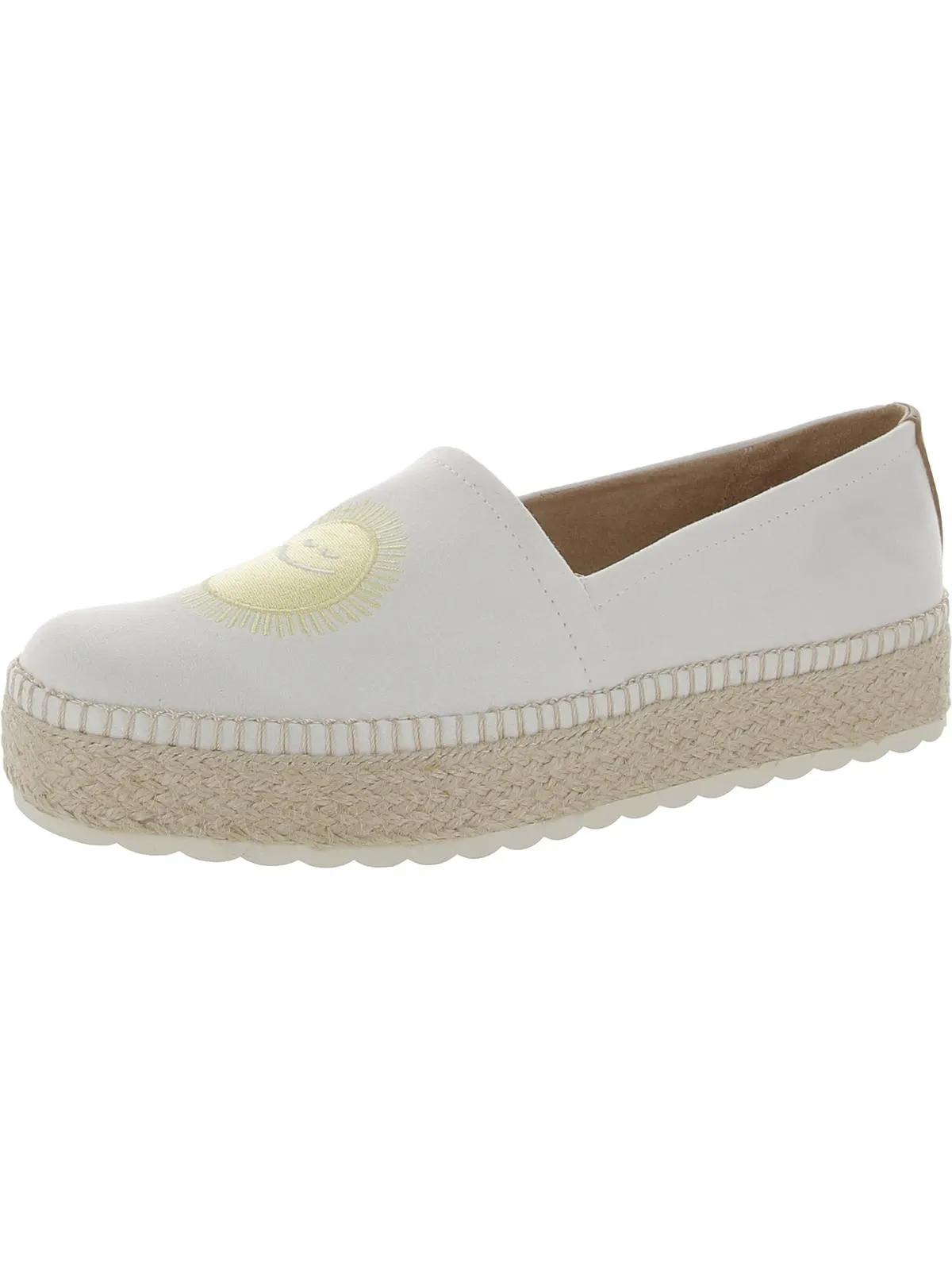 Sunray Womens Faux Suede Slip On Platforms