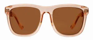 Suzy Levian Women's Pink Clear Rose Gold Chain Accent Sunglasses