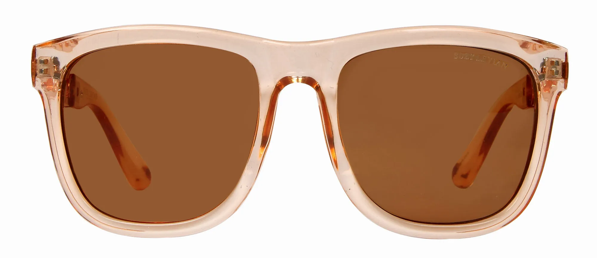 Suzy Levian Women's Pink Clear Rose Gold Chain Accent Sunglasses
