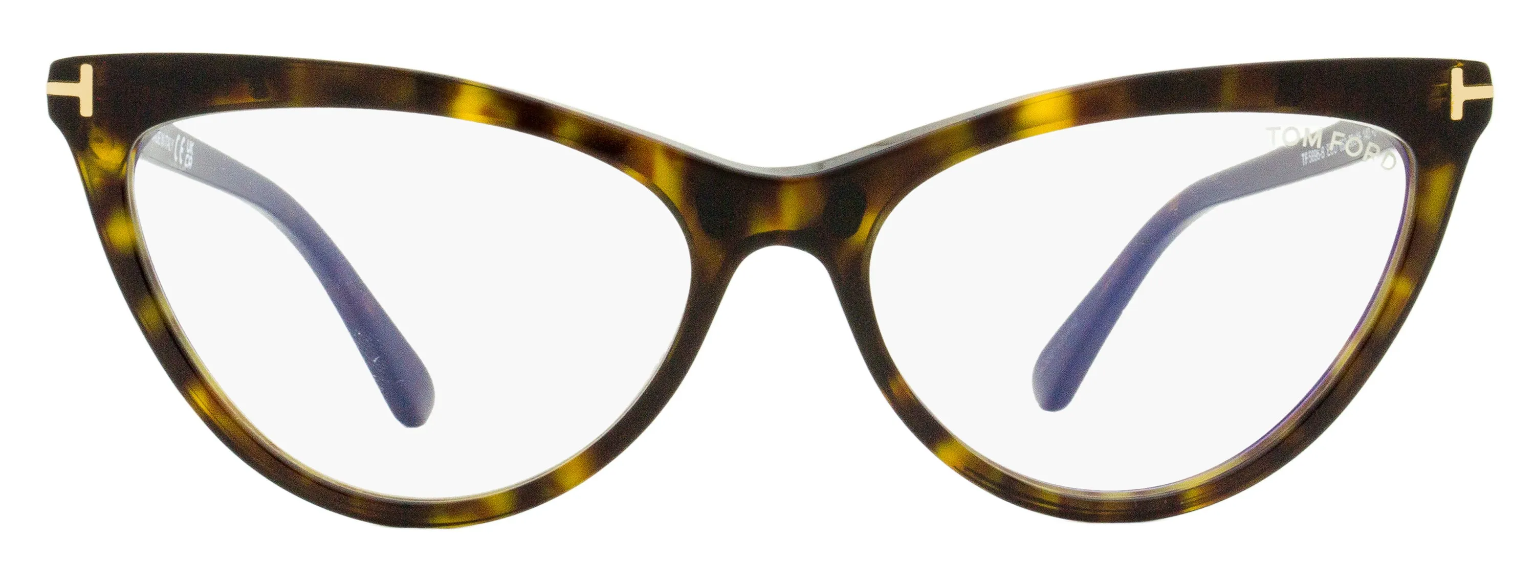 Tom Ford Women's Magnetic Clip-on Eyeglasses TF5896B 052 Dark Havana 56mm