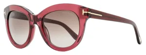 Tom Ford Women's Odette Sunglasses TF1189 69T Bordeaux 53mm