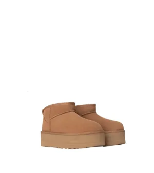 Women Classic Ultra Mini Platform Boot In Chestnut