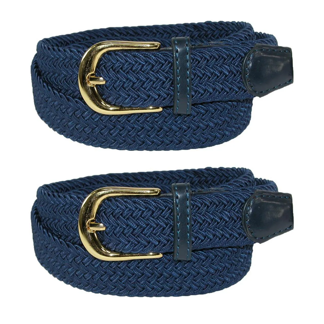Women's Elastic Braided Stretch Belt (Pack of 2)